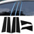 6 Pcs Side Door Window Cover Trim Glossy Black Pillar Posts Decal Sticker for Civic Sedan 10th Gen 2016‑2021