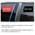 6 Pcs Side Door Window Cover Trim Glossy Black Pillar Posts Decal Sticker for Civic Sedan 10th Gen 2016‑2021