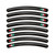 8PCS Wheel Rim Stickers Waterproof Reflective Tire Decoration for Kawasaki Racing CarType 4