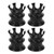 4 Pcs Motorcycle Spark Plug Crown Screw Nut Aluminium Alloy Head Bolt Topper Cap for Twin Cam Big Twin 1340 Evo Black