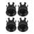 4 Pcs Motorcycle Spark Plug Crown Screw Nut Aluminium Alloy Head Bolt Topper Cap for Twin Cam Big Twin 1340 Evo Black