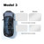 Sun Shade Roof for Model Y Foldable Heat Insulation Roof for Model 3 Panoramic Window Sunshades Accessories