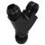 Coupler Union Fitting Splitter Black Anodized Coating Leak Proof Y Adapter Universal for Fuel Hose 10AN