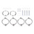 Rusted Exhaust Flange Muffler Back Box Repair Clamp Brackets for E46 M3