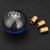 Universal Carbon Fiber 6 Speeds Spherical Shift Knob Stick Head with Mounting Adapters(Black Blue Edge )