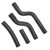 Radiator Silicone Hose Silicone High Temp Resistance Good Sealing Wearproof for YZF250 2007 to 2009 Black