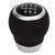 Car 6 Speed Gear Shift Head Silver Ring Ergonomic Wear Resistant Replacement for Subaru Black Top