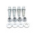 10mm Ball Studs with Hardware - 5/16-18 Thread x 1'' Long Shank - Gas Lift Support Strut Fitting (4 Pack)