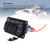 12V 24V 3 Gang Rocker Switch Aluminum Panel with Voltmeter Dual USB Fast Charging Multifuntional Switch Panel for Boat Car Truck Red Light