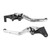 Pair of Motorcycle Brake Clutch Levers CNC Aluminum Alloy Adjustable Angle Ergonomic Brake Handlebar for CB350 Hness GB350 Silver
