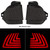 1 Pair Rear Bumper Light Waterproof Integrated Brake Turn Signal Running Lamp DC 12V Fit for LX 570 2016 to 2019 Black