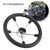 13-1/2in 5 Spoke Steering Wheel with Black Foam Grip Knob Marine Boat Accessories