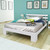 vidaXL Bed Frame White Solid Pinewood 140x200 cm