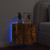 vidaXL TV Wall Cabinet with LED Lights Smoked Oak 40.5x35x40 cm