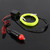 2M 12V EL Wire Cold Light Lamp Car Decor Lights w/Cigarette Lighter Charger Driver Green Light