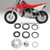 9pcs Motorcycle Steering Bearing Kit Aluminium Alloy Steering Stem Head Roller Bearing Replacement for CRF50 Z50 Z50R