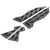 Pair of Aluminum Motorcycle Foot Pegs Footrest Step Pad for Yamaha NMAX155 NMAX125 Titanium
