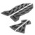 Pair of Aluminum Motorcycle Foot Pegs Footrest Step Pad for Yamaha NMAX155 NMAX125 Titanium