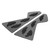 Pair of Aluminum Motorcycle Foot Pegs Footrest Step Pad for Yamaha NMAX155 NMAX125 Titanium