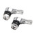 2pcs 11.3mm Universal Motorcycle Aluminum Wheels Tire Valve Stems Caps 90 Degree Silver