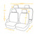 9 Pcs Car Seat Cover Vehicle Protective Cushion Four Seasons Universal Full Surround Headrest Auto Interior Decoration for Most Car Truck Suv Van Seam Style