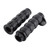 2x Motorcycle Handlebar Hand Grips 1" With Throttle Boss For Cruiser Black