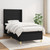 vidaXL Box Spring Bed with Mattress Black 100x200 cm Fabric