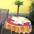 Summer Beach Round Cartoon Printed Towel Mat Cover Up Women Sunscreen Shawl Scarf Pool Blanket