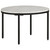 vidaXL Coffee Table White and Black Ø25.6" Real Solid Marble