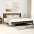 vidaXL Metal Bed Frame without Mattress Brown Oak 183x213 cm