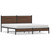 vidaXL Metal Bed Frame without Mattress Brown Oak 183x213 cm