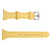 Stainless Steel T-shaped Leather Watch Bands Wrist Strap For Fitbit Versa Replacement Yellow