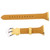 Stainless Steel T-shaped Leather Watch Bands Wrist Strap For Fitbit Versa Replacement Yellow
