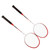 2PCS Professional Badminton Racket with Comfortable Handle Practice Badminton Racket for Kids Adults Red