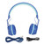 Fingertime Children Bluetooth 5.0 Headset Rechargeable Foldable Over Ear Kids Wireless Headphone for Study TravelBlue