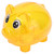 Transparent Plastic Money Saving Box Break Resistance Pig Shaped Piggy Bank for ChildrenL