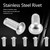 M4 Stainless Steel Round Head Knurled Shank Solid Rivets Assortment Set (M4*10, 100pcs)