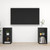 vidaXL TV Cabinets 2 pcs Black 72x35x36.5 cm Engineered Wood