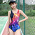 Women's One Piece Triangle Swimsuit One Piece Beachwear Durable Sports Swimsuit for Swimming Fitness