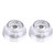 1 Pair Light Flashing LED Motorcycle Front Fork Frame Sliders Falling Crash Protector Silver