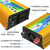 Peaks Power 3000W Modified Sine Wave Inverter High Frequency Power Inverter DC 12V to AC 110V Converter Car Power Charger Inverter with 2.1A Dual USB Port Battery Clips