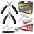 Badminton Racket Stringing Combo Tools with Starting Clamp Stringing Hook Bent Nose Pliers Flying Clamp Straight Awl