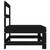 vidaXL Garden Middle Sofas 2 pcs Black Solid Wood Pine