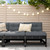 vidaXL Garden Middle Sofas 2 pcs Black Solid Wood Pine