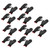 10 Pairs Safety Work Gloves PU Coated Static Proof Nylon General Black with Red Edge 9(L)