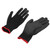 10 Pairs Safety Work Gloves PU Coated Static Proof Nylon General Black with Red Edge 9(L)