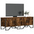 vidaXL TV Cabinet Smoked Oak 122x34x41 cm Engineered Wood