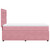 vidaXL Ramsäng med madrass rosa 80x200 cm sammet