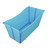 Collapsible Bathtub Space Saving Thickened Foldable Soaking Standing Bath Tub Portable Ice Bath Tub with Bath Stool Blue