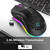 2.4G Wireless Gaming Mouse Rechargeable Mouse with RGB Light Effect 3 Adjustable movement speed Hollowed-out Honeycomb Design Pink